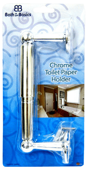 Bath To The Basics Chrome Finish Toilet Tissue Holder (CH81733)