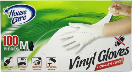 House Care, Vinyl, Powder Free, Disposable Gloves (in Medium, Large, Extra-Large) CH99232/CH99233/CH99234