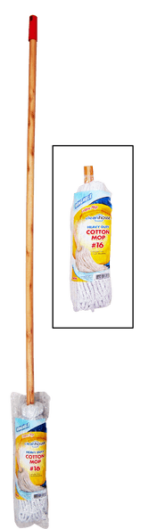 Clean House Yacht Mop with Wooden Handle (CH10020) MEGA