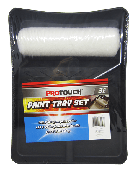 ProTouch DIY & Professional 3 Piece Paint Tray Set,  Tray, Roller Covers and Frame, Ideal for Any Wall, Ceiling, Home or Office Painting - CH91140 MEGA