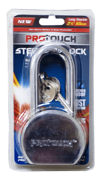 ProTouch 65mm Steel Pad Lock with 2 1/2