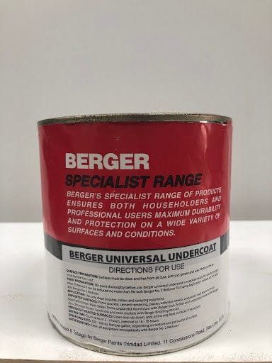 BERGER SPECIALIST RANGE 1 QUART UNIVERSAL UNDERCOAT (WHITE) WOOD PRIMER -  PRIMES AND SEAL A VARIETY OF WOOD PINE OAK MAPLE DRIES TO ENHANCE PERFORMANCE-  P113769