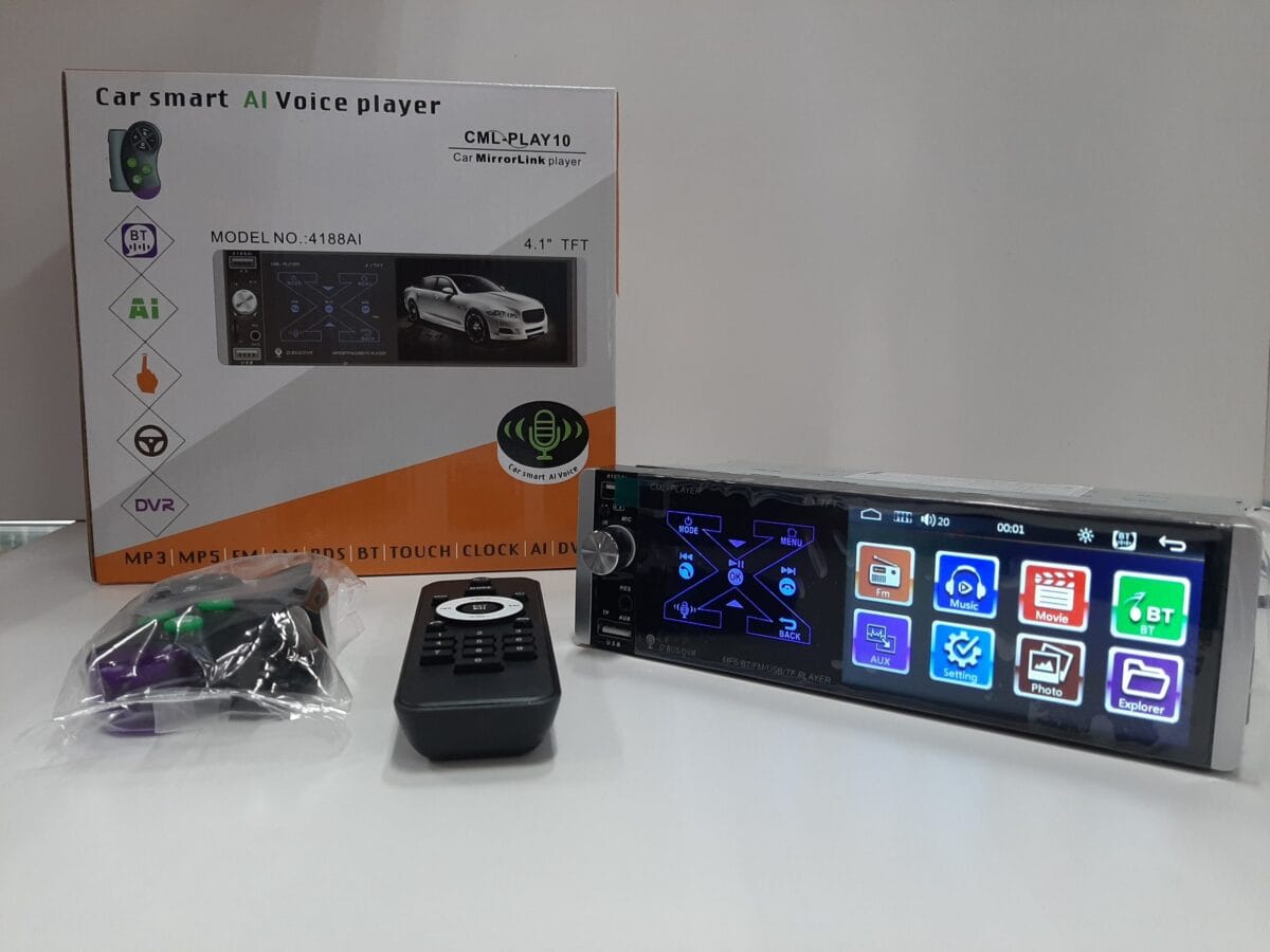 CAR SMART AI VOICE PLAYER  The panel is made of raw materials, which is tough and durable, and the appearance is comfortable. The hardware uses thickened heat sinks, which dissipates heat quickly and is beautiful in design-CML-PLAY10 Hannah's Variety Store