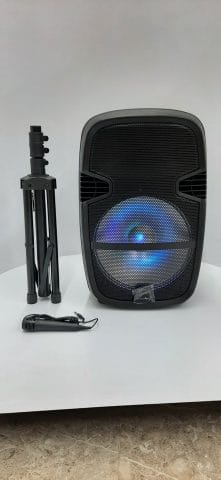 LIVE X 15 inch  RECHARGEABLE BLUETOOTH SPEAKER  The LIVE X is a 15 inch portable PA speaker with an integrated rechargeable battery, advanced Bluetooth capabilities, and an LED woofer well suited for your next party, event, tailgate, and more-LX-15BT