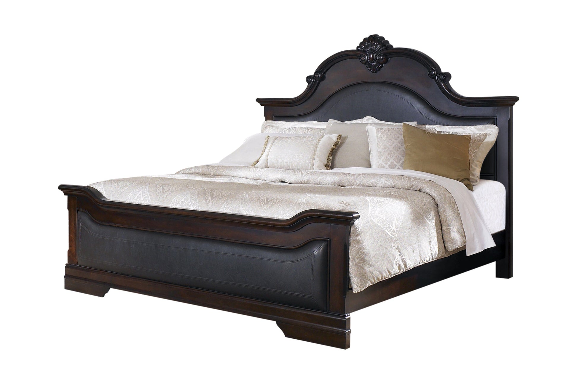 Cambridge Queen Panel Bed Cappuccino And Brown Collection, With A Bold, Sharp Curve And Crowned Molding, Full Of Elegant Features, Frame Is Crafted Of Solid And China Birch Veneers. Relax In Comfort: Cambridge SKU: 203191Q coastmega