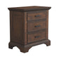 Elk Grove 3-Drawer Nightstand Vintage Bourbon Collection, Craft A Rustic Look In A Bedroom With The Warm Hues From This Three-Drawer Nightstand. The Smooth Front Meets The Depth From The Rough Sawn Planks Placed Vertically On The Sides.  SKU: 203892 coastmega