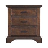 Elk Grove 3-Drawer Nightstand Vintage Bourbon Collection, Craft A Rustic Look In A Bedroom With The Warm Hues From This Three-Drawer Nightstand. The Smooth Front Meets The Depth From The Rough Sawn Planks Placed Vertically On The Sides.  SKU: 203892 coastmega