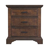 Elk Grove 3-Drawer Nightstand Vintage Bourbon Collection, Craft A Rustic Look In A Bedroom With The Warm Hues From This Three-Drawer Nightstand. The Smooth Front Meets The Depth From The Rough Sawn Planks Placed Vertically On The Sides.  SKU: 203892