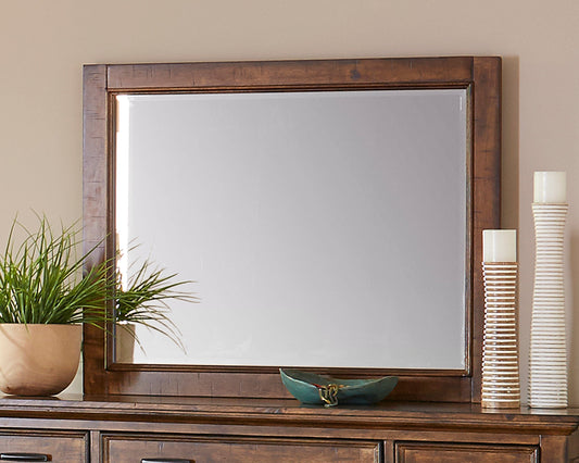 Elk Grove Rectangular Mirror Vintage Bourbon Collection: Seamlessly Blended Together, The Clean Lines And Classic Colors On This Rectangular Wood Mirror Are A Beautiful Centerpiece Above A Dresser Or In A Hallway.  SKU: 203894 coastmega