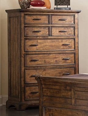 Elk Grove 7-Drawer Chest Vintage Bourbon Collection: Clean And Classic, This Wooden Seven-Drawer Chest Features A Simple Silhouette Enhanced With Raised Details. Store Extra Linens And Clothing Safely With A Variety Of Different Drawer Sizes.  SKU: 203895 coastmega