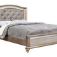 Bling Game Queen Panel Bed Metallic Platinum Collection: Bling Game SKU: 204181Q coastmega