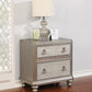 Bling Game 2-Drawer Nightstand Metallic Platinum - 204182 coastmega