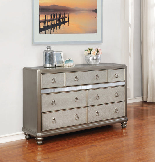 Bling Game 7-Drawer Dresser Metallic Platinum Collection: Bling Game SKU: 204183 coastmega