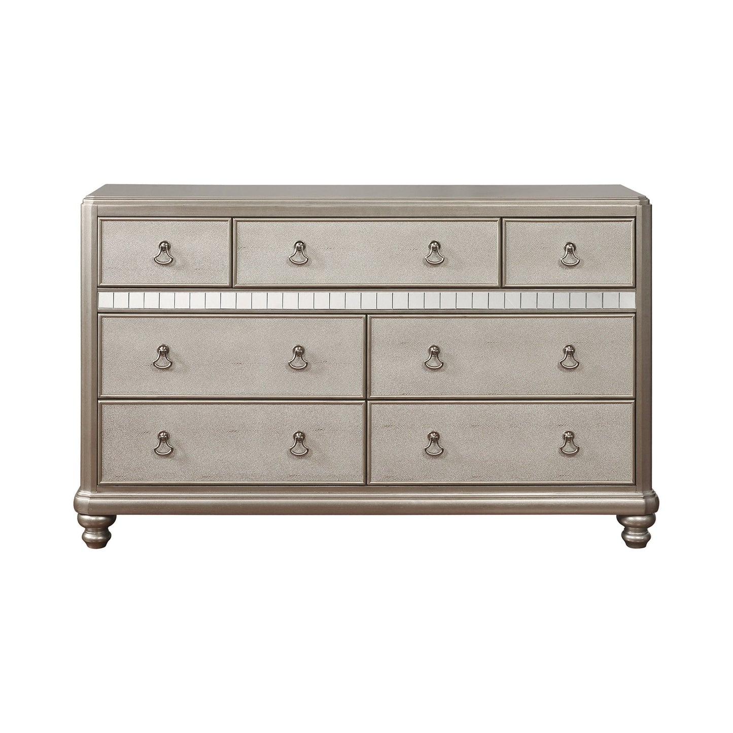 Bling Game 7-Drawer Dresser Metallic Platinum Collection: Bling Game SKU: 204183 coastmega