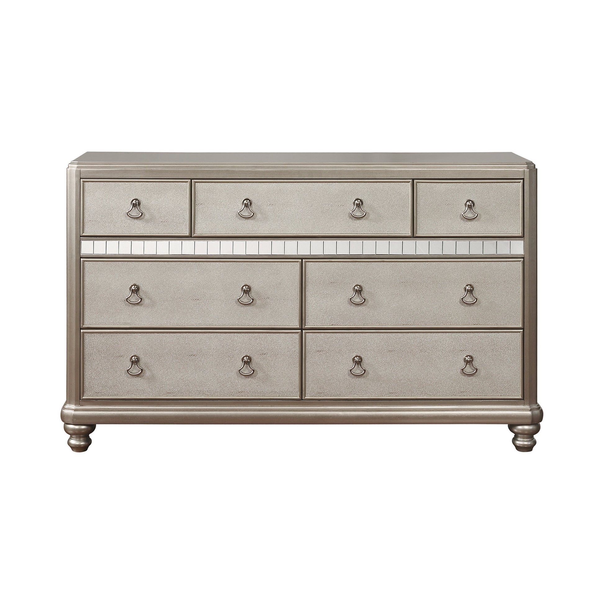 Bling Game 7-Drawer Dresser Metallic Platinum Collection: Bling Game SKU: 204183 coastmega