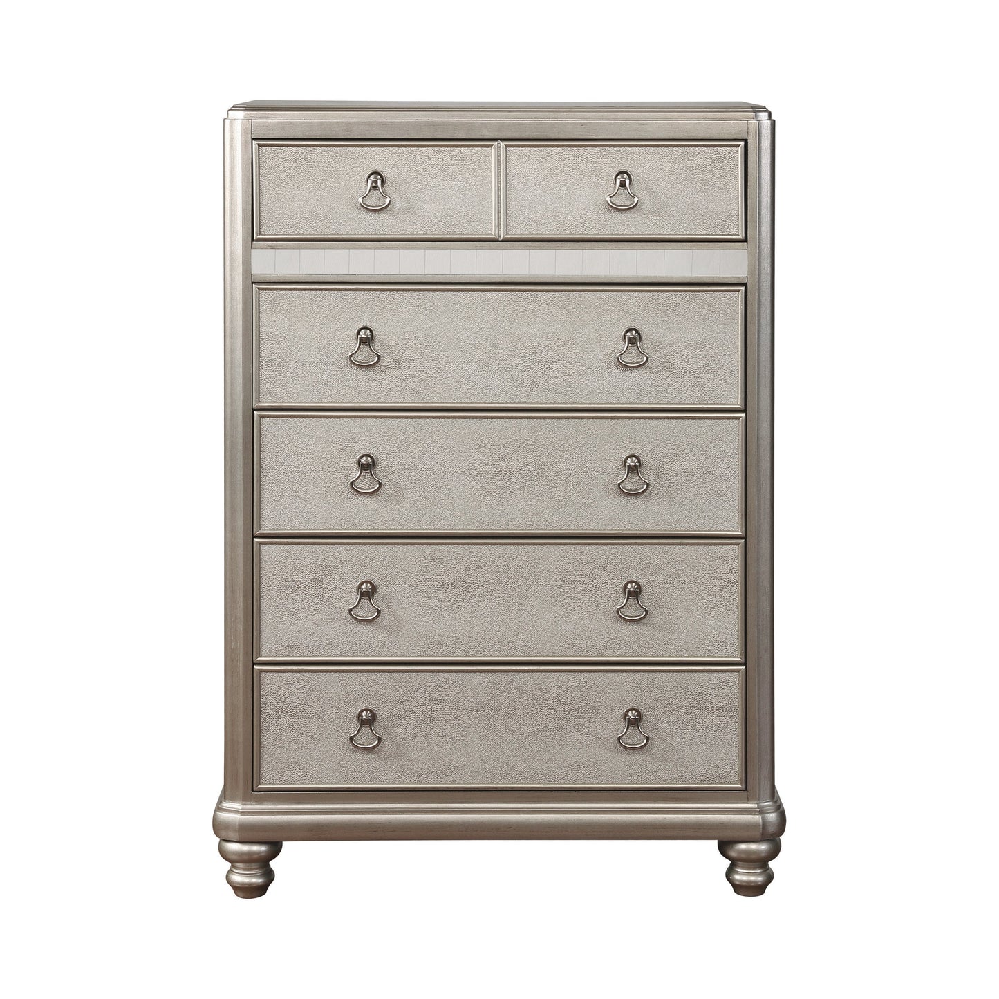 Bling Game 6-Drawer Chest Metallic Platinum - 204185 coastmega