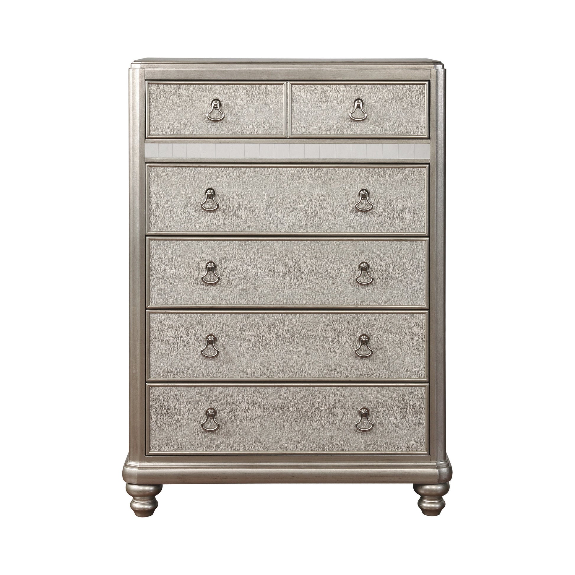 Bling Game 6-Drawer Chest Metallic Platinum - 204185 coastmega