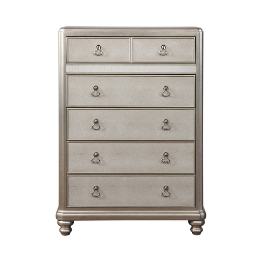 Bling Game 6-Drawer Chest Metallic Platinum - 204185 coastmega