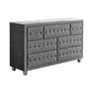 Deanna 7-Drawer Rectangular Dresser Grey Collection: This Dresser Makes A Stunning Statement, It's Gorgeous, Soft Texture, Dresser Is Simply Magnificent: Deanna SKU: 205103 coastmega