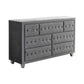 Deanna 7-Drawer Rectangular Dresser Grey Collection: This Dresser Makes A Stunning Statement, It's Gorgeous, Soft Texture, Dresser Is Simply Magnificent: Deanna SKU: 205103 coastmega