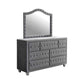 Deanna 7-Drawer Rectangular Dresser Grey Collection: This Dresser Makes A Stunning Statement, It's Gorgeous, Soft Texture, Dresser Is Simply Magnificent: Deanna SKU: 205103 coastmega