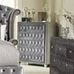 Deanna 5-Drawer Rectangular Chest Grey Collection: Dress Up Your Space With Chic, Modern Luxury, Exquisitely Designed, This Stylish Chest Makes Any Bedroom Look Glamorous: Deanna SKU: 205105 coastmega
