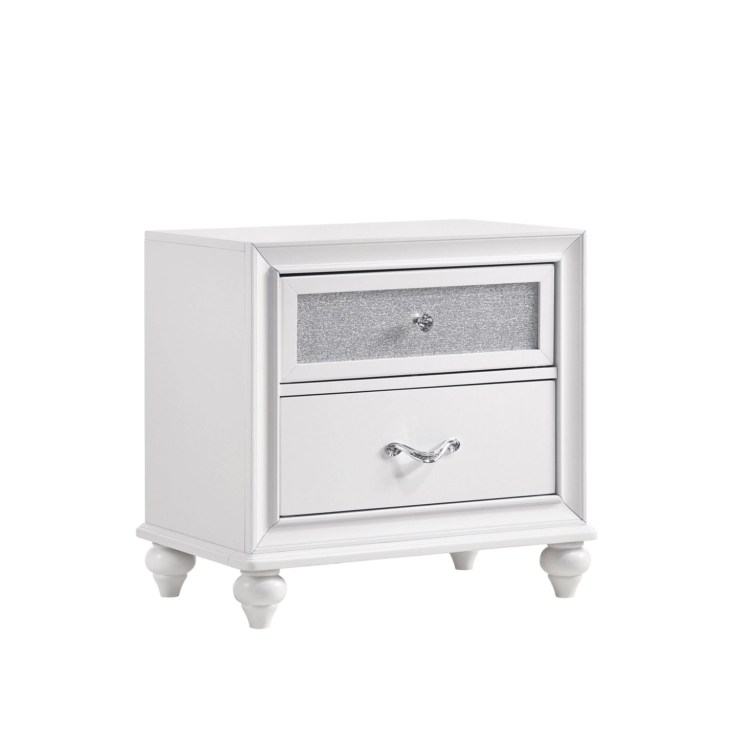 Barzini 2-Drawer Nightstand White - 205892 A-Z Store Nadia
