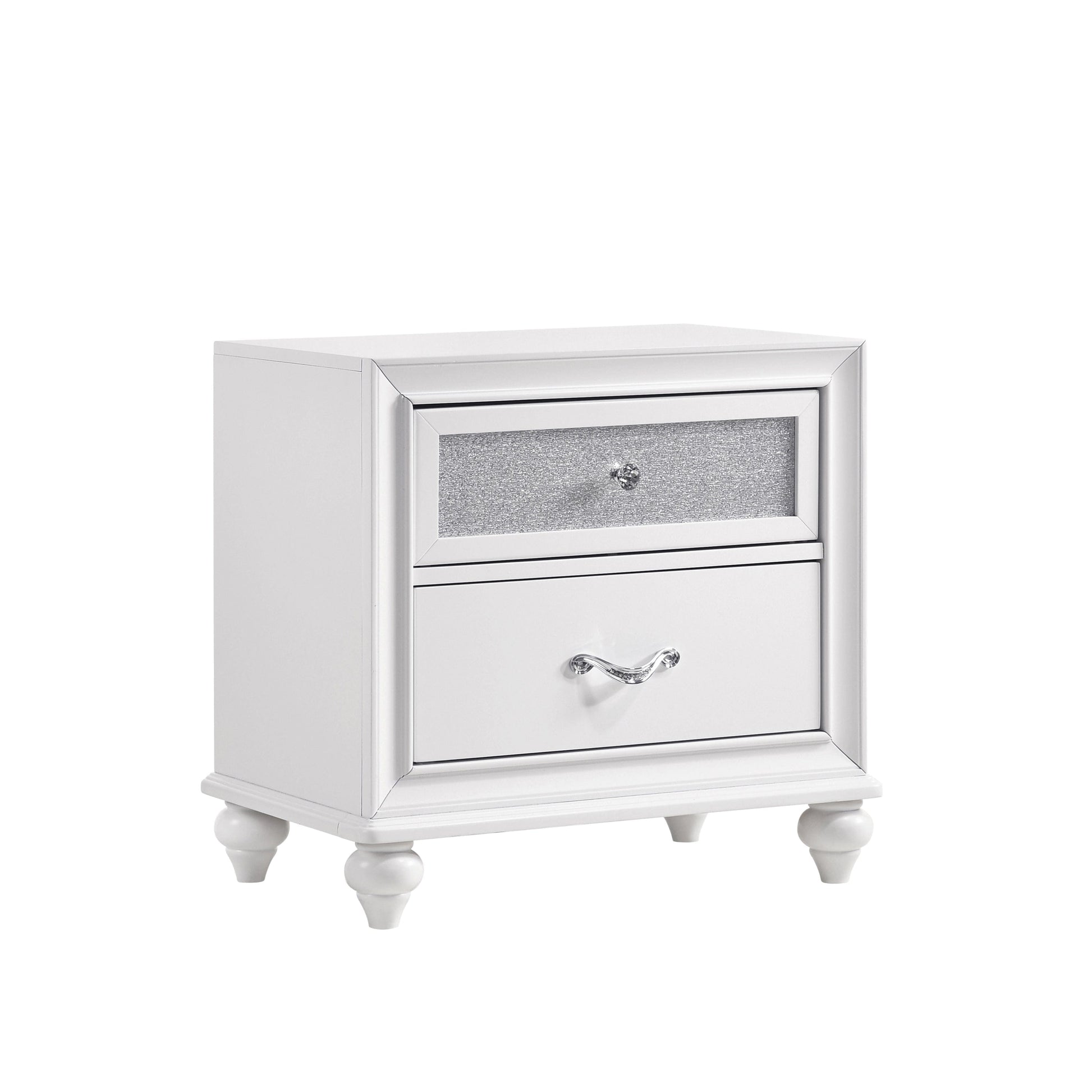 Barzini 2-Drawer Nightstand White - 205892 A-Z Store Nadia
