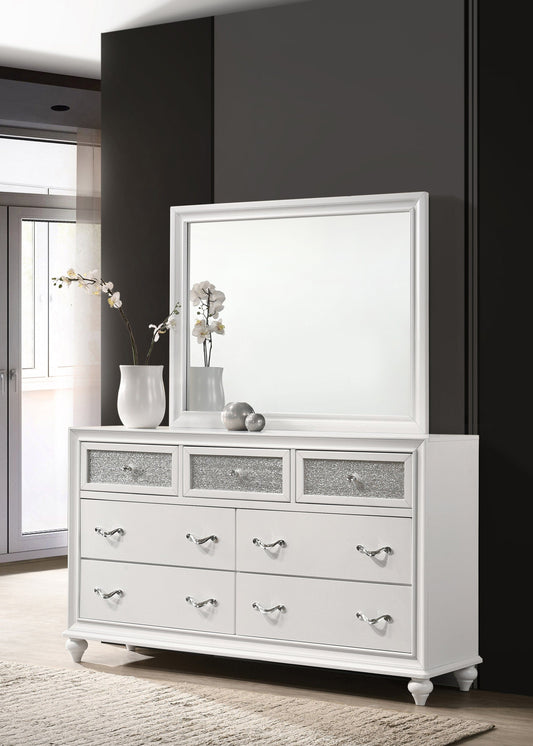 Barzini Rectangle Dresser Mirror White - 205894 A-Z Store Nadia