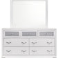 Barzini Rectangle Dresser Mirror White - 205894 A-Z Store Nadia