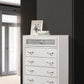 Barzini 5-Drawer Chest White - 205895 A-Z Store Nadia