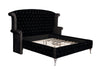 Deanna Queen Tufted Upholstered Bed Black Collection, The Magnificent Queen Bed Has A Truly Elegant Look, Sophisticated Aesthetic, This Bed Makes A Stunning Statement Of Style: Deanna SKU: 206101Q