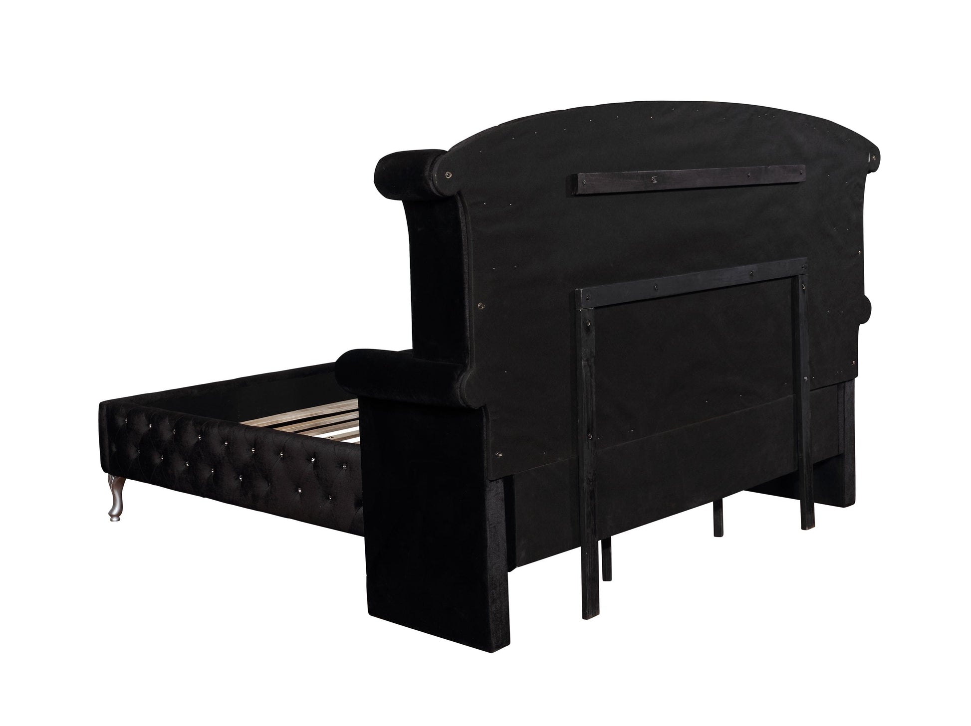 Deanna Queen Tufted Upholstered Bed Black Collection, The Magnificent Queen Bed Has A Truly Elegant Look, Sophisticated Aesthetic, This Bed Makes A Stunning Statement Of Style: Deanna SKU: 206101Q coastmega