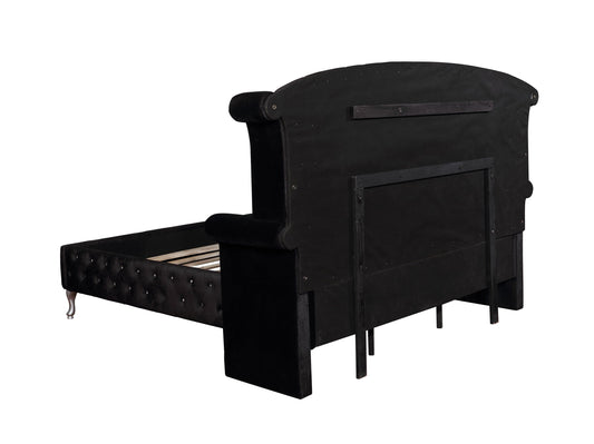 Deanna California King Tufted Upholstered Bed Black Collection: With Its Striking Design, This California King Bed Creates A Luxe, Glamorous Aesthetic In A Master Suite: Deanna SKU: 206101KW coastmega