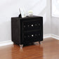 Deanna 2-Drawer Rectangular Nightstand Black Collection: Glamorous And Streamlined, The Sleek Silhouette Is Covered In Velvet Fabric For A Luxurious Feel: Deanna SKU: 206102 coastmega