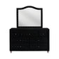 Deanna Button Tufted Mirror Black Collection: Transform A Sophisticated Space With This Stunning Large Black Mirror, Apply Makeup Or Do Your Hair In The Richly Elevated Reflection: Deanna SKU: 206104 coastmega