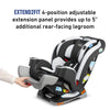 Graco Extend2fit 3 In 1 Car Seat Titus: Seat for riding rear-facing and should ride rear-facing as long as possible, until they reach the maximum rear-facing height - 2106478