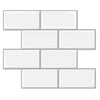 Art3d Peel and Stick Backsplash, 14x12 Subway Tiles, Faux Ceramic Tiles (10 Tiles, Thicker Version)