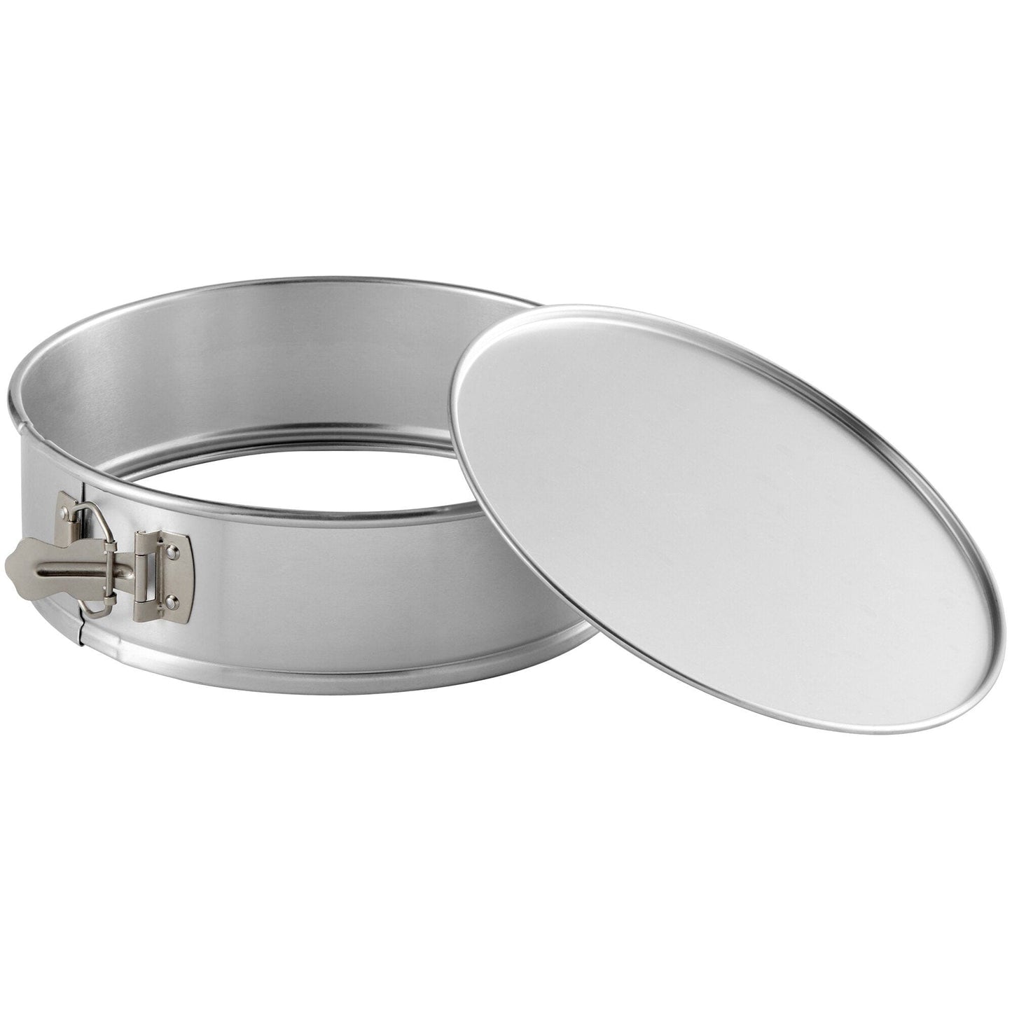 Royal Industries 10 inch x 3 inch Natural Finish Aluminum Springform Cake Pan Try this  10 inch x 3 inch aluminum springform pan for cheesecakes, battercakes, and other specialty items  -ROYSFP1003 Hannah's Variety Store