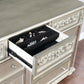 Heidi 9-Drawer Dresser Metallic Platinum Collection: Add A Luxurious Style To Your Bedroom With This Glamorous Dresser, Metallic Platinum Finish For A Luxurious Touch, Plenty Of Space To Store Your Jewelry And Many More Heidi SKU: 222733 coastmega
