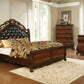 Exeter Eastern King Tufted Upholstered Sleigh Bed (Dark Burl) - 222751KE coastmega