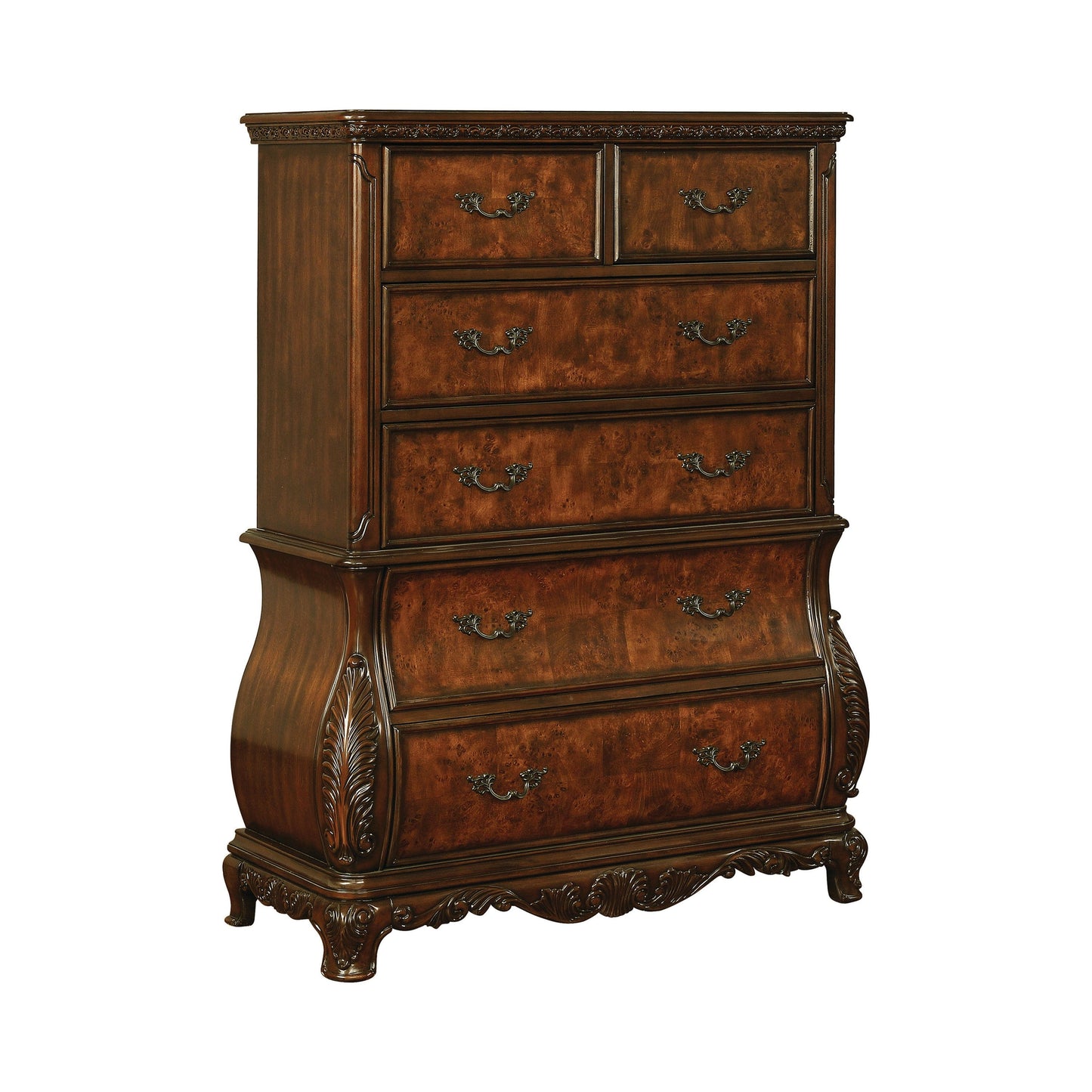 Exeter 6-Drawer Chest (Dark Burl) - 222755 coastmega