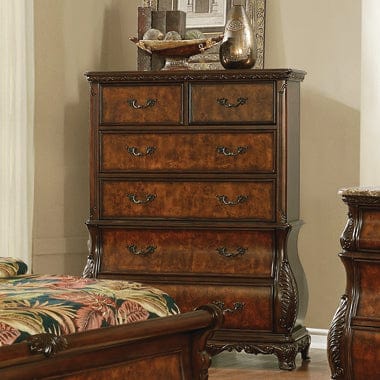 Exeter 6-Drawer Chest (Dark Burl) - 222755 coastmega