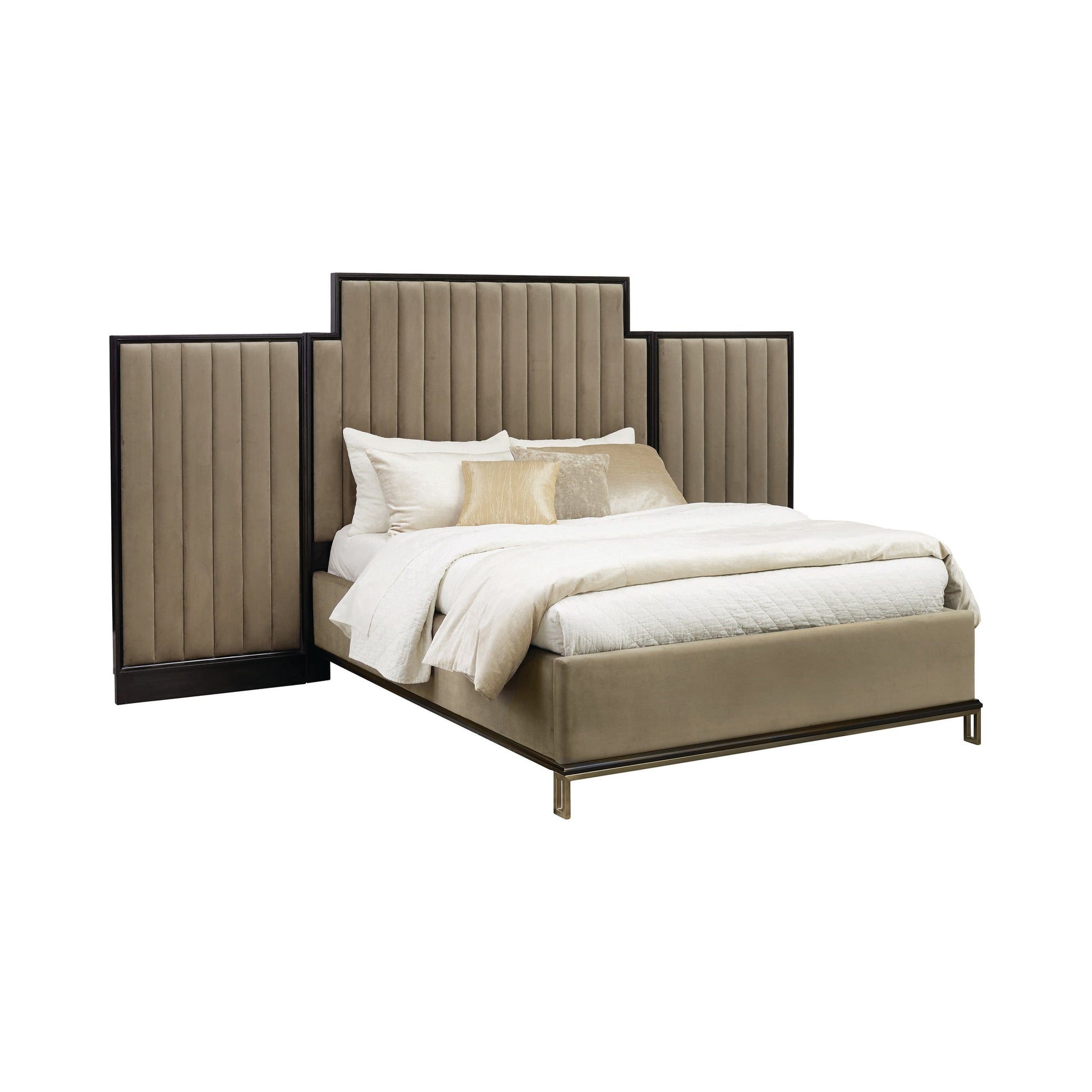 Formosa Queen Upholstered Bed Camel - 222820Q coastmega