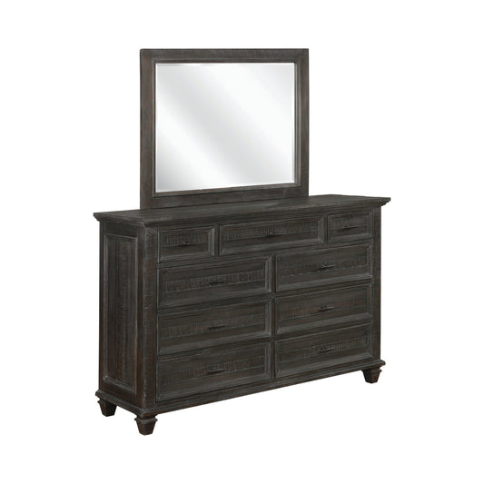 Atascadero 9-Drawer Dresser Weathered Carbon Collection: Cultivate Your Own Unique Bedroom Layout With This Dresser, Exquisite Vineyard Inspired Design Comes To Life In Weathered Carbon Finish. SKU: 222883 coastmega