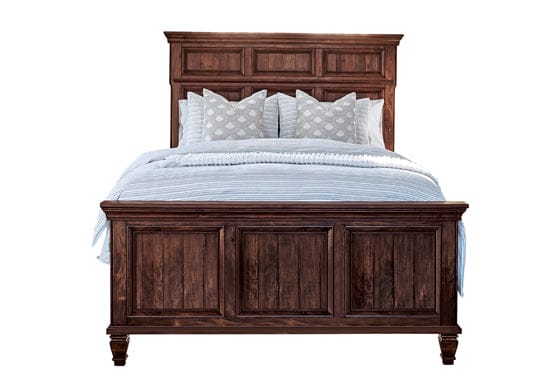 Avenue Queen Panel Bed Weathered Burnished Brown SKU: 223031Q coastmega