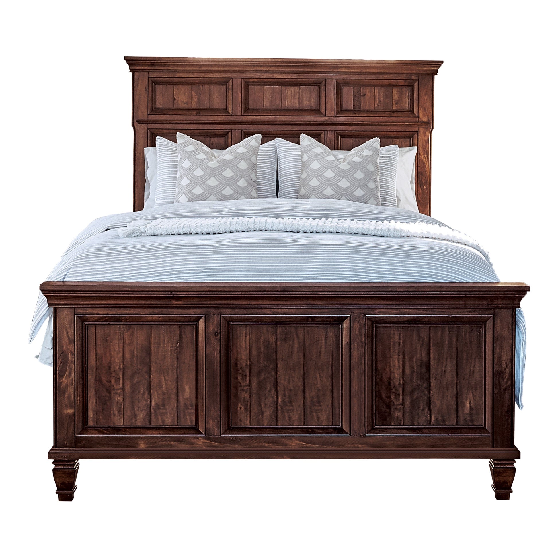 Avenue Queen Panel Bed Weathered Burnished Brown SKU: 223031Q coastmega