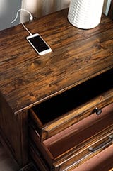 Avenue 3-Drawer Nightstand Weathered Burnished Brown SKU: 223032 coastmega