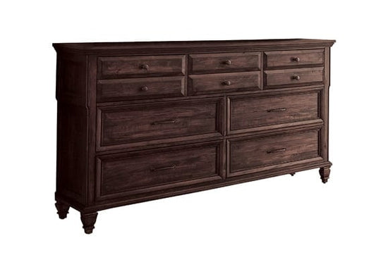 Avenue 10-Drawer Dresser Weathered Burnished Brown SKU: 223033 coastmega
