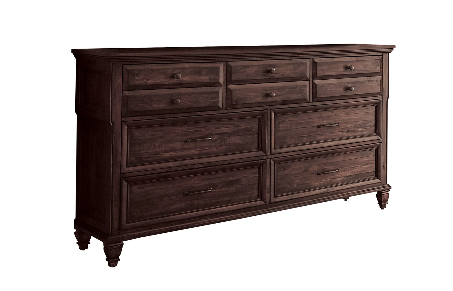 Avenue 10-Drawer Dresser Weathered Burnished Brown SKU: 223033 coastmega